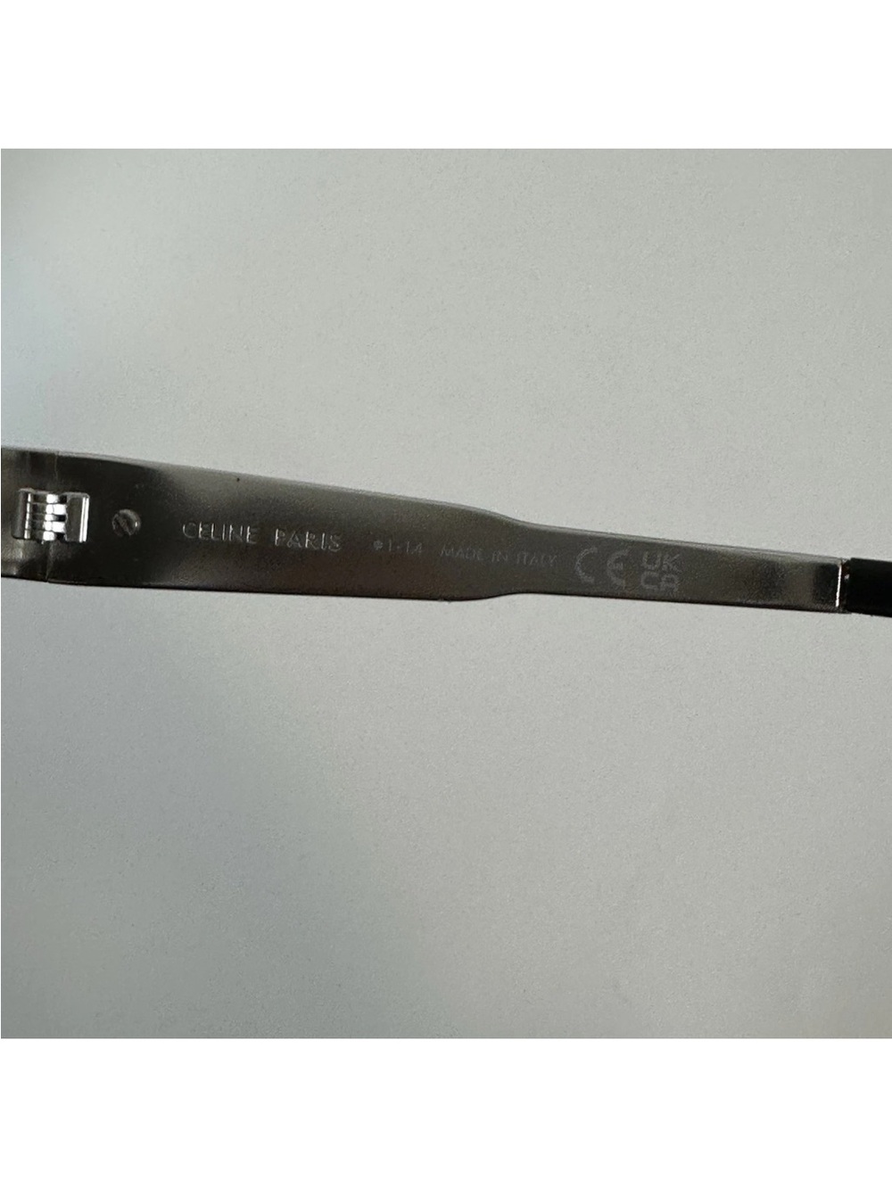 Celine Metal Triomphe 54MM Geometric Silver Sunglasses Gray Tinted Lens CL40254U - Picture 13 of 14